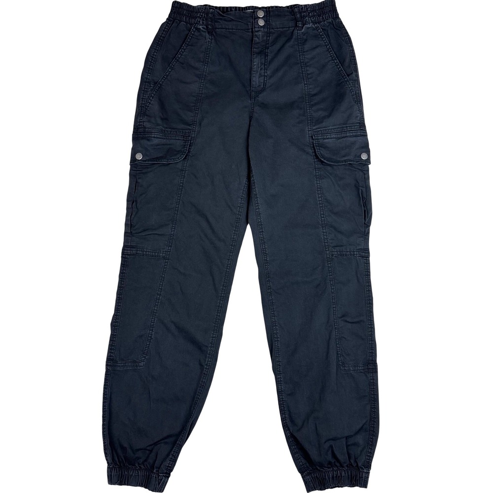 Garage Cargo Jogger Pants High Waisted Utility Streetwear Womens Medium Black